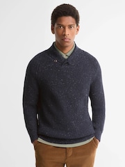 Barbour® Blue Essentials Fleck Jumper - Image 1 of 4