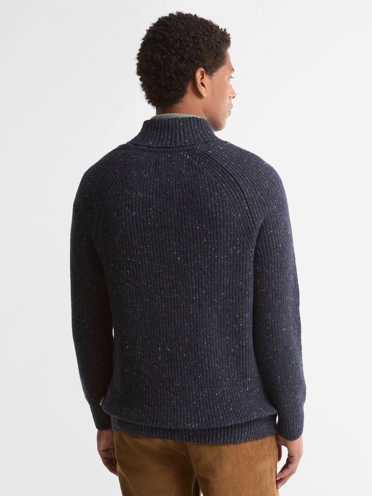 Barbour® Blue Essentials Fleck Jumper - Image 2 of 4