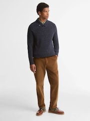 Barbour® Blue Essentials Fleck Jumper - Image 3 of 4