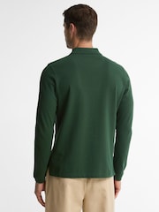 Barbour® Dark Green Essential Long Sleeve Sports Polo Shirt - Image 3 of 5