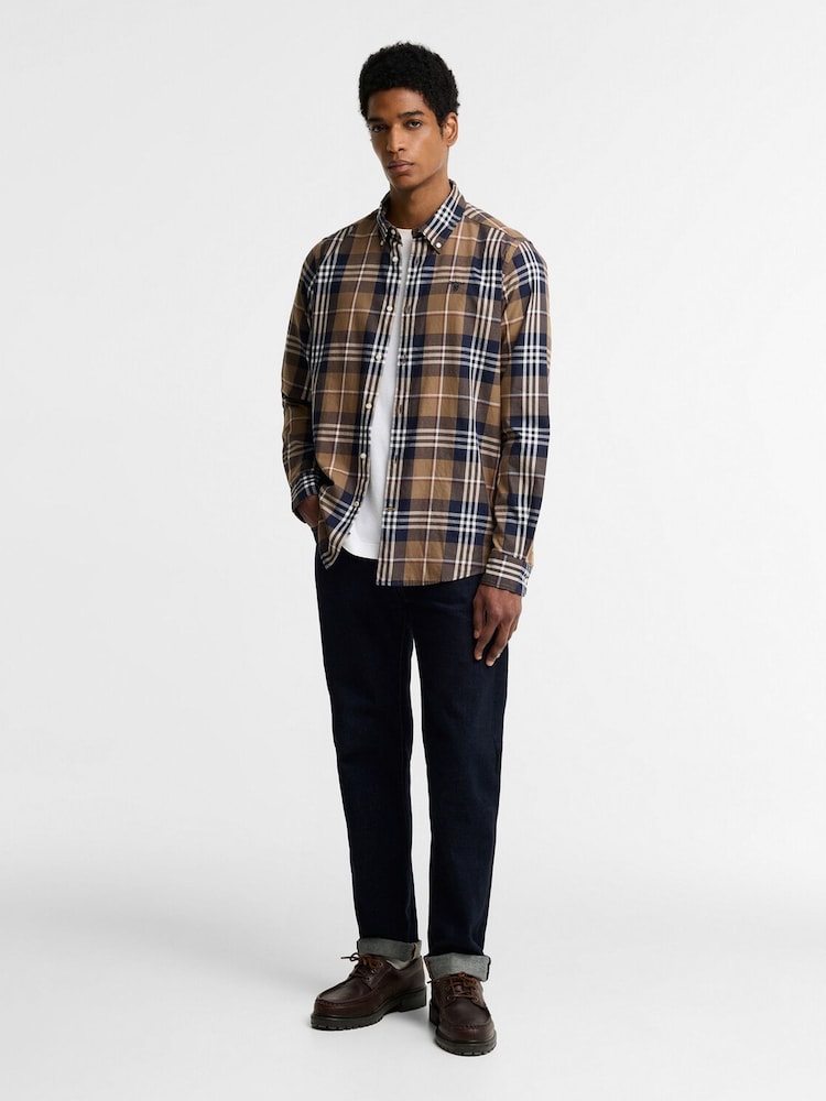 Barbour® Natural Edgar Tailored Checked Shirt - Image 1 of 4