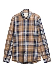 Barbour® Natural Edgar Tailored Checked Shirt - Image 4 of 4