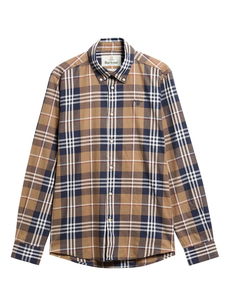 Barbour® Natural Edgar Tailored Checked Shirt - Image 4 of 4