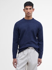 Barbour® Blue Essential Tisbury Crew Neck Sweater - Image 1 of 7