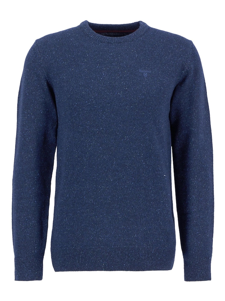 Barbour® Blue Essential Tisbury Crew Neck Sweater - Image 7 of 7 Barbour® Blue Essential Tisbury Crew Neck Sweater - Image 7 of 7