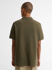 Barbour Green Regular Fit Tartan Pique Polo - Image 3 of 5