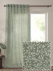 Yard Forest Perrie Leaf Woven Sheer Curtain Panel - Image 1 of 6
