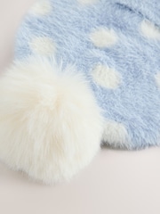 Синий в горошек - Hat Gloves & Scarf Set 3 Piece (3-16yrs) - Изображение 3 4