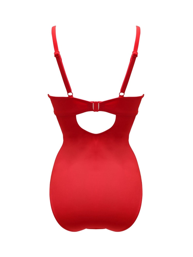 Pour Moi Red Ocean Breeze Padded Underwired Swimsuit - Image 4 of 4