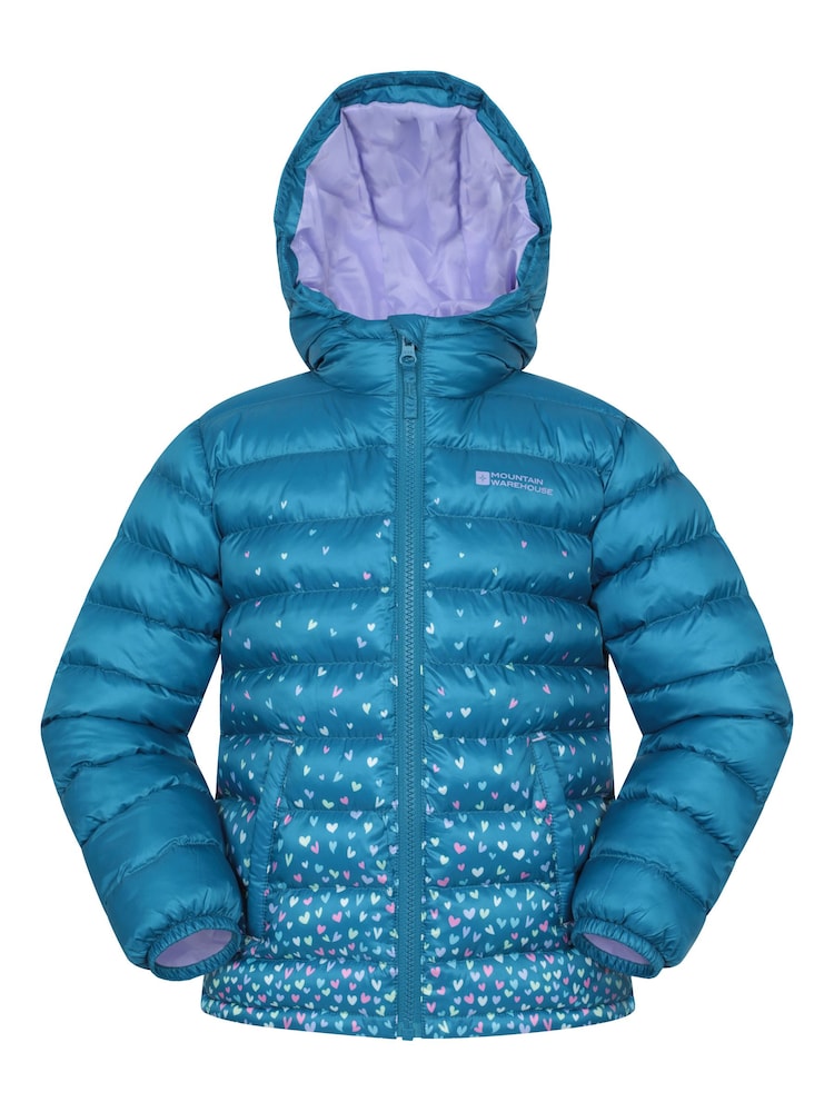 Mountain Warehouse Blue Seasons Printed Water-Resistant Padded Jacket - Image 1 of 5 Mountain Warehouse Blue Seasons Printed Water-Resistant Padded Jacket - Image 1 of 5