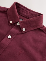 Burgundy Red Long Sleeve Brushed Oxford Shirt (3-16yrs) - Image 3 of 4