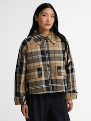 Barbour® Blue Delilah Checked Showerproof Jacket - Image 1 of 4