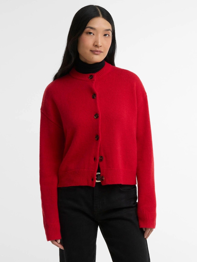 Barbour® Red Woodhouse Cashmere Blend Knitted Cardigan - Image 1 of 6 Barbour® Red Woodhouse Cashmere Blend Knitted Cardigan - Image 1 of 6