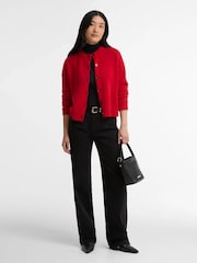 Barbour® Red Woodhouse Cashmere Blend Knitted Cardigan - Image 3 of 6