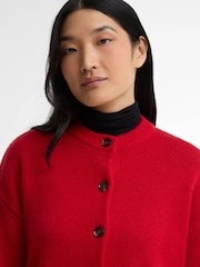 Barbour® Red Woodhouse Cashmere Blend Knitted Cardigan - Image 4 of 6
