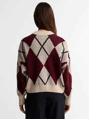 Barbour® Natural Harleigh Knitted Cardigan - Image 2 of 6