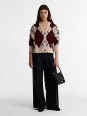 Barbour® Natural Harleigh Knitted Cardigan - Image 3 of 6