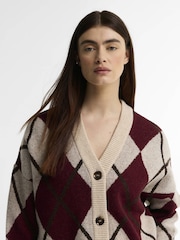 Barbour® Natural Harleigh Knitted Cardigan - Image 4 of 6