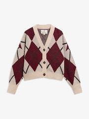 Barbour® Natural Harleigh Knitted Cardigan - Image 6 of 6