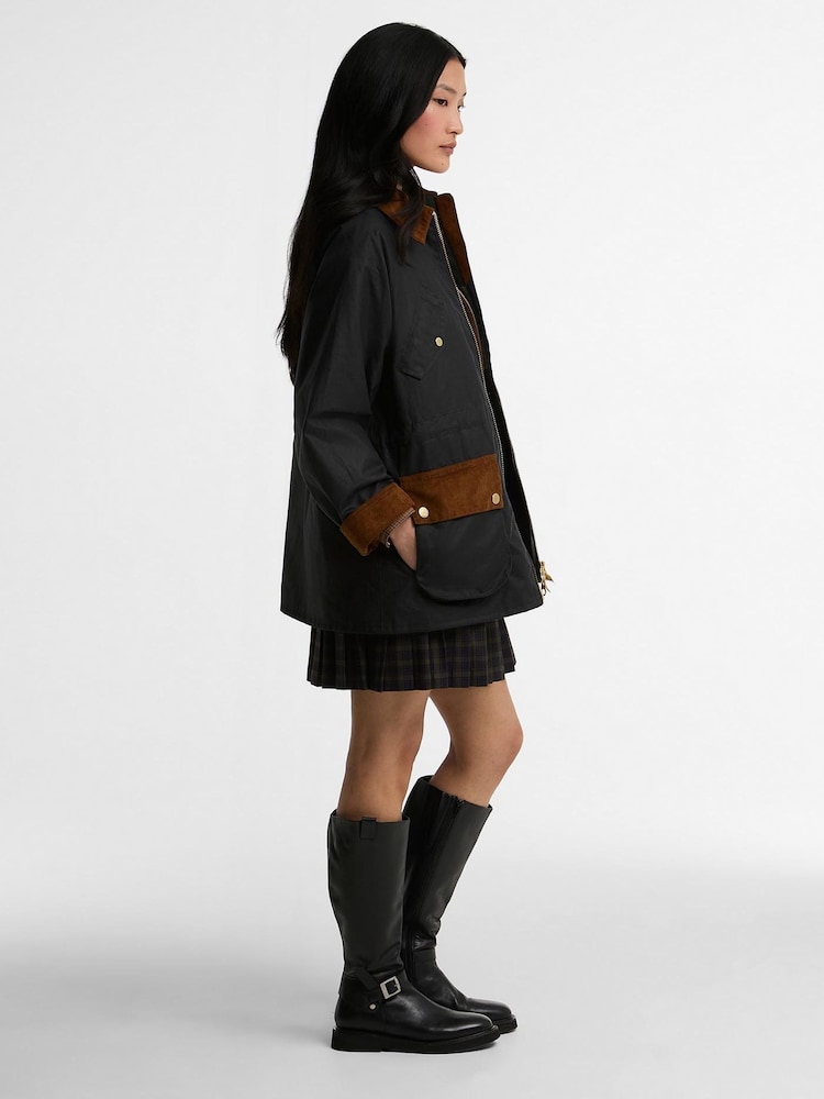 Barbour® Blue Treeton Wax Jacket - Image 2 of 6 Barbour® Blue Treeton Wax Jacket - Image 2 of 6