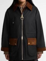 Barbour® Blue Treeton Wax Jacket - Image 4 of 6