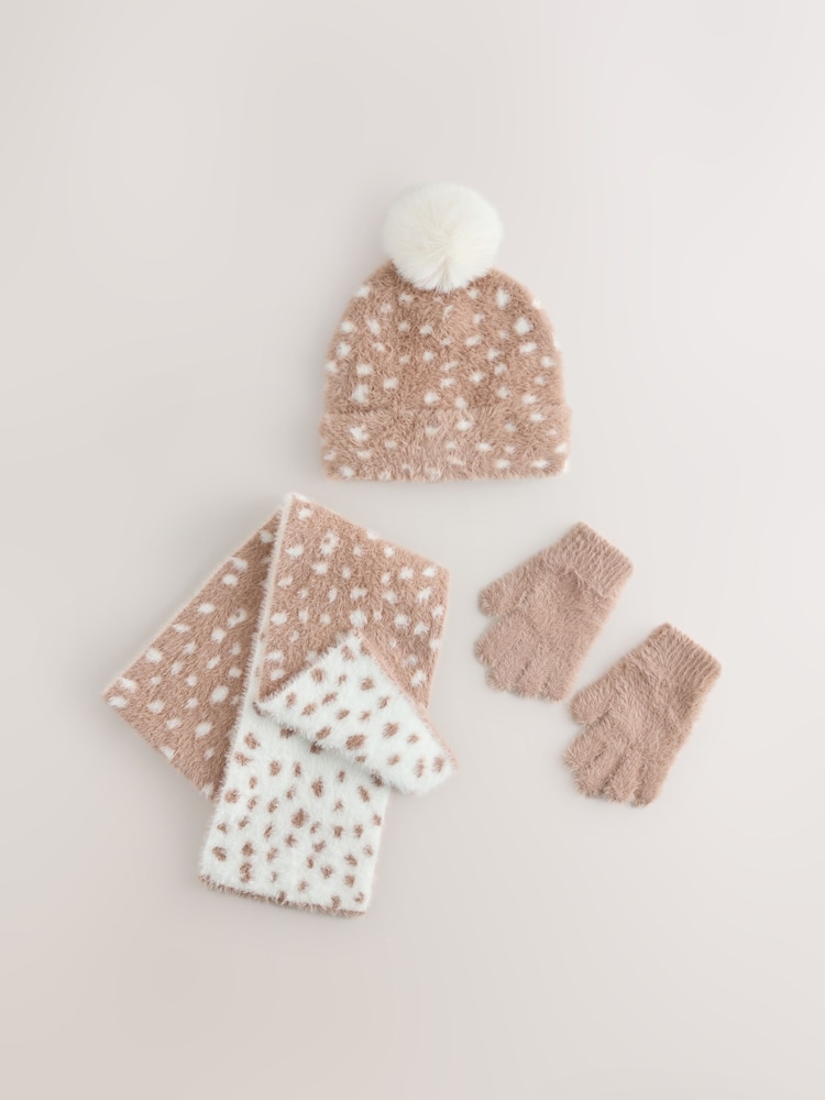 Animal Deer - Hat Gloves & Scarf Set 3 Piece (3-16yrs) - Изображение 1 4 Animal Deer - Hat Gloves & Scarf Set 3 Piece (3-16yrs) - Изображение 1 4
