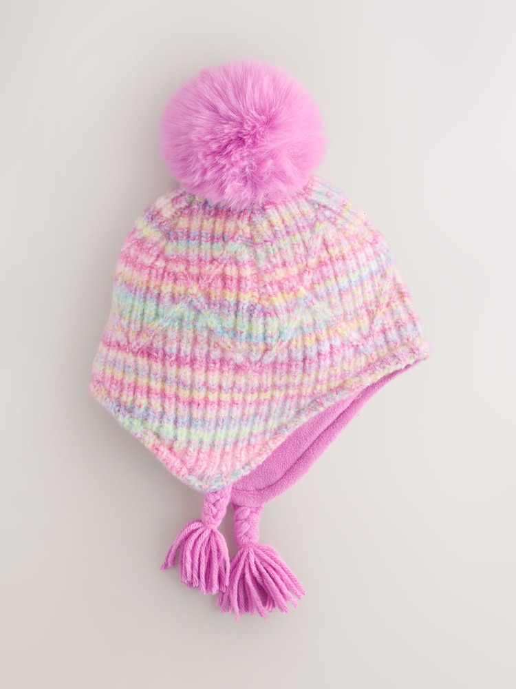 Rainbow Trapper Hat (3mths-13yrs) - Image 1 of 3 Rainbow Trapper Hat (3mths-13yrs) - Image 1 of 3
