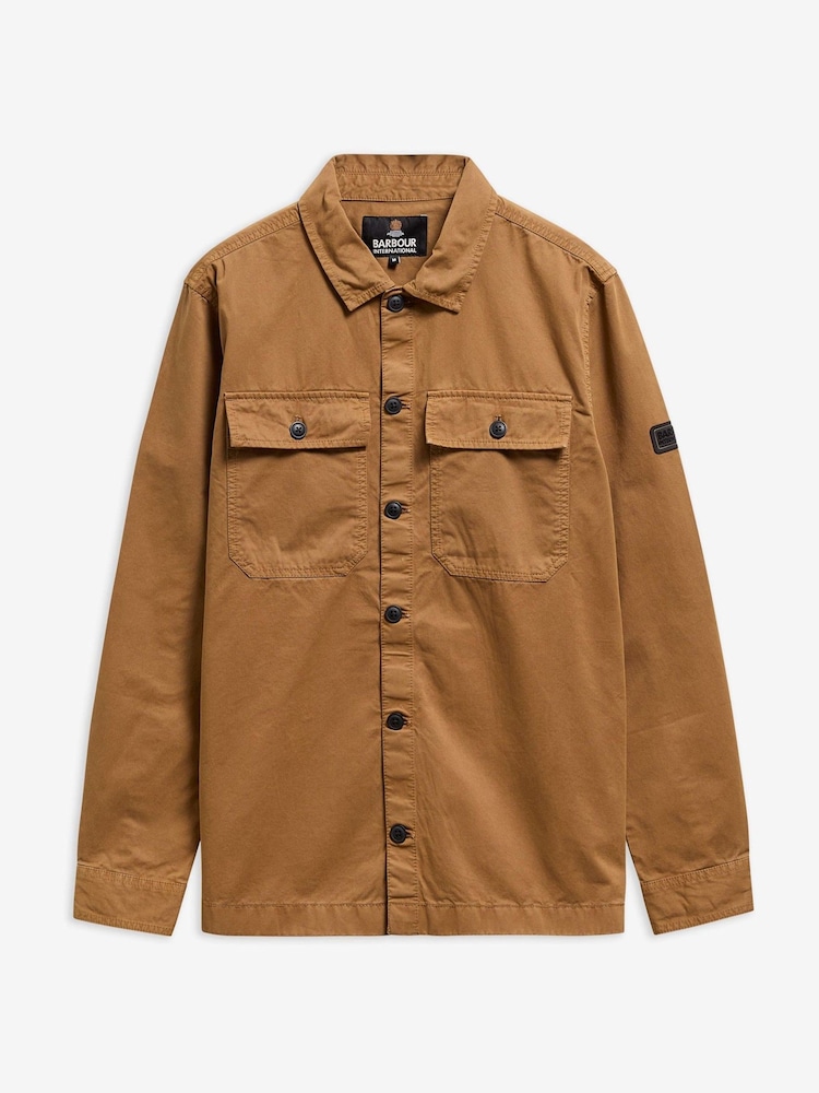 Barbour International Brown Arlo Overshirt - Image 6 of 6 Barbour International Brown Arlo Overshirt - Image 6 of 6