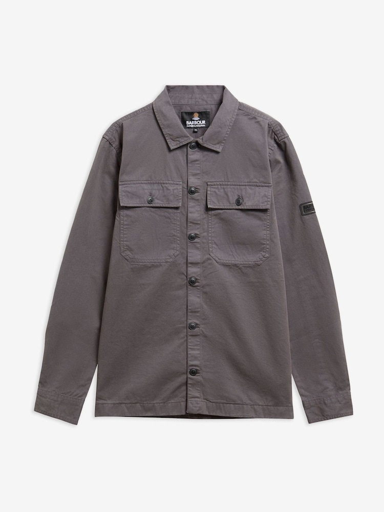 Barbour International Grey Arlo Overshirt - Image 6 of 6