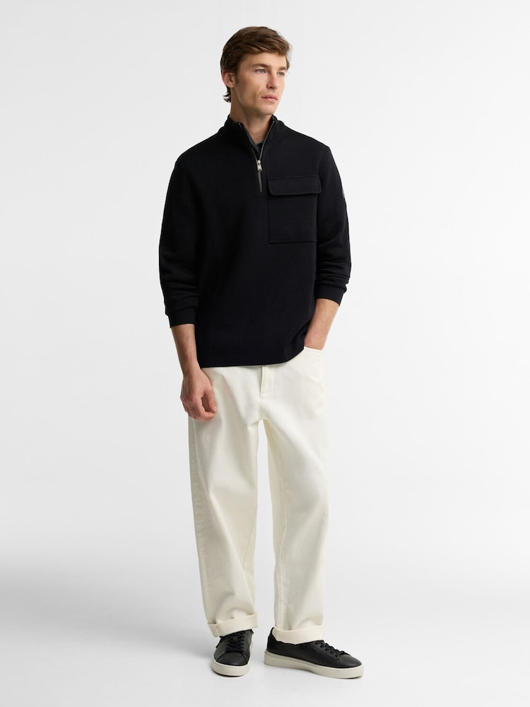 Barbour International Burley Half Zip Cardigan - תמונה 2 מתוך 5