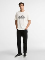 Barbour International White Piston Graphic T-Shirt - Image 2 of 4
