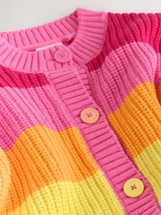 Little Bird by Jools Oliver Rainbow Colourblock Cardigan - Image 9 of 10