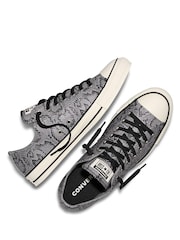 Converse Grey/White Chuck Taylor Animal Scale Low Trainers - Image 2 of 6