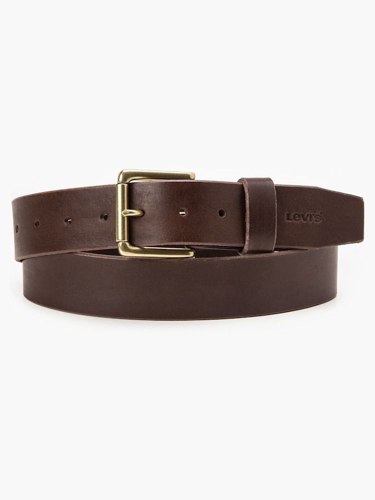 Levi's® Khaki Green Leather / Webbed Canvas Heritage Belt - Image 1 of 3