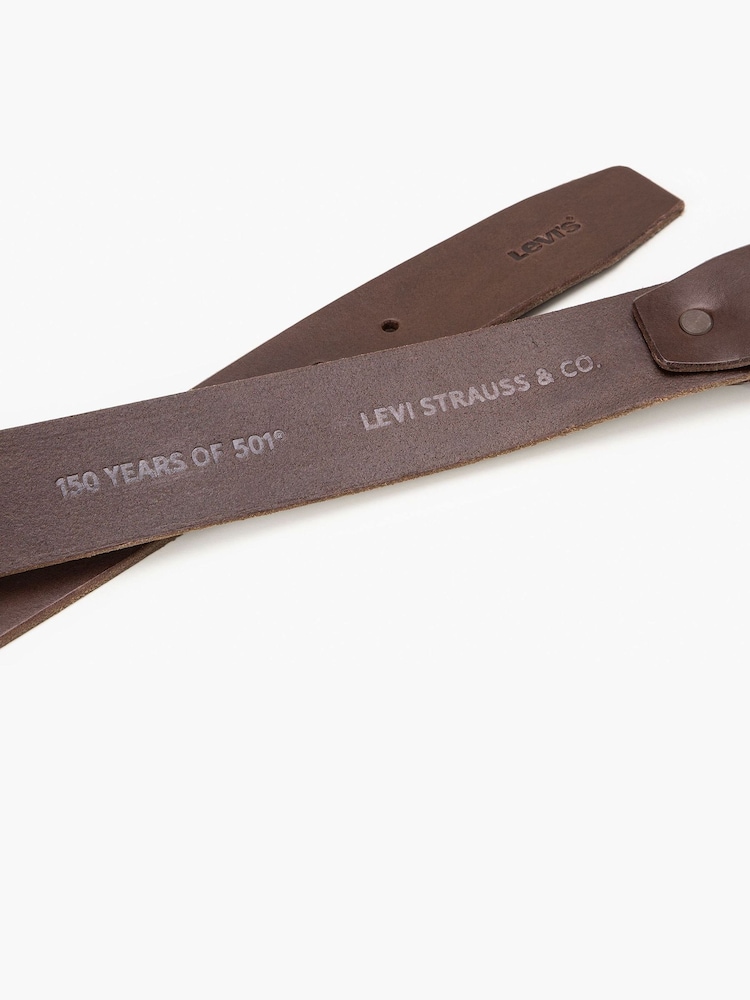 Levi's® Khaki Green Leather / Webbed Canvas Heritage Belt - Image 3 of 3