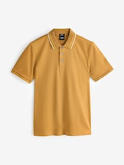 BOSS Gold Regular Fit Phillipson Tipped Polo Shirt - Image 1 of 2