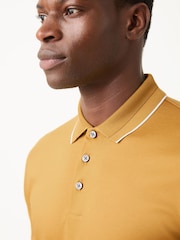 BOSS Gold Regular Fit Phillipson Tipped Polo Shirt - Image 4 of 6