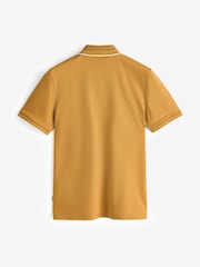 BOSS Gold Regular Fit Phillipson Tipped Polo Shirt - Image 6 of 6