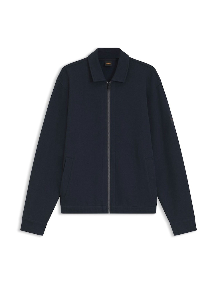 BOSS Blue Logo Zip Through Jacket - Image 1 of 1 BOSS Blue Logo Zip Through Jacket - Image 1 of 1