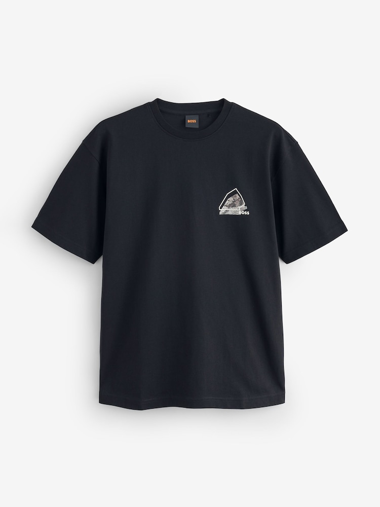 BOSS Black Regular-Fit Graphic Logo T-Shirt - Image 5 of 5 BOSS Black Regular-Fit Graphic Logo T-Shirt - Image 5 of 5