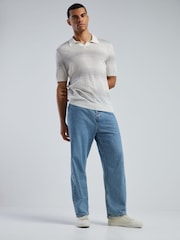 BOSS White Lamoroso Regular Fit Trophy Neck Polo Shirt - Image 2 of 5