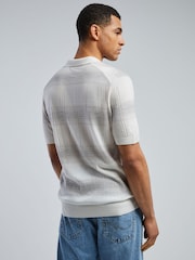 BOSS White Lamoroso Regular Fit Trophy Neck Polo Shirt - Image 3 of 5