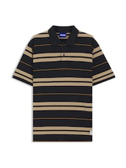 HUGO Natural Nivarsolo Relaxed-Fit Stripe Polo Shirt - Image 1 of 1