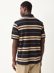 HUGO Natural Nivarsolo Relaxed-Fit Stripe Polo Shirt - Image 3 of 5