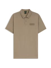 Marrón - Polo BOSS Corte estándar Paddy Structure con logo - Imagen 1 de 1