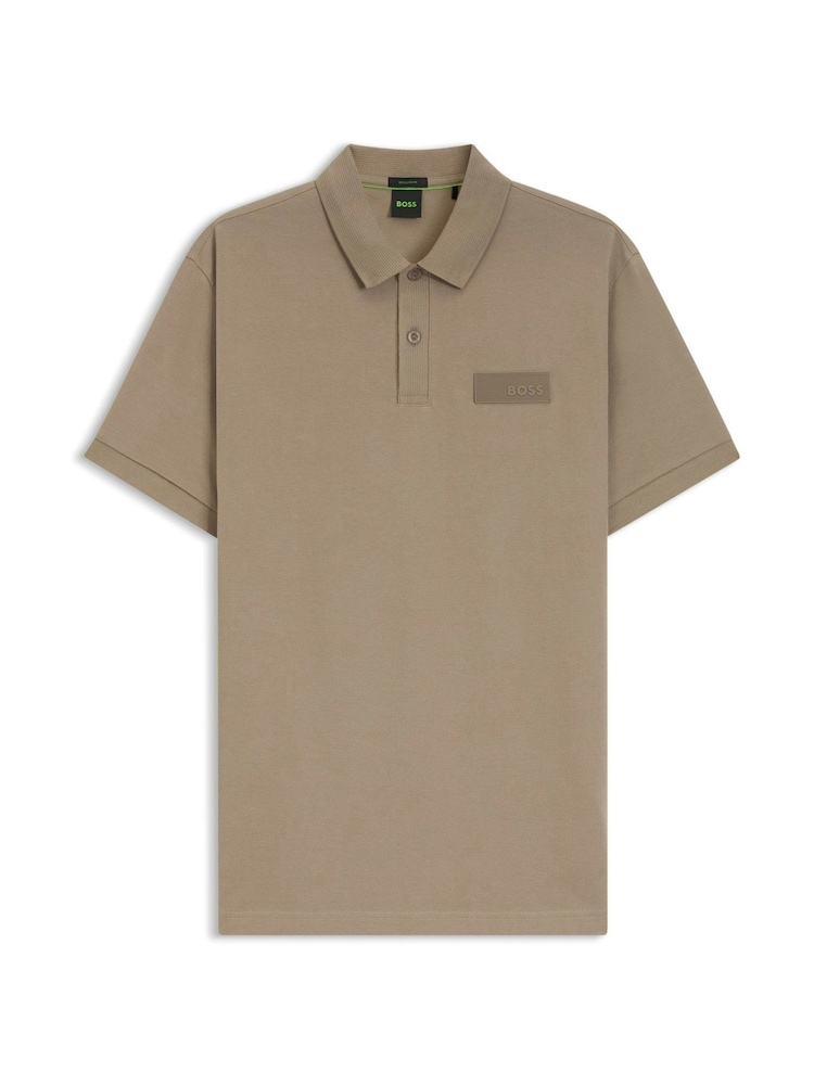 Marrón - Polo BOSS Corte estándar Paddy Structure con logo - Imagen 1 de 1