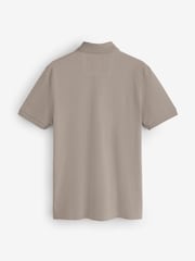 Brūns - BOSS Regular Fit Paddy Structure Logo polo krekls - Attēls 5 no 5