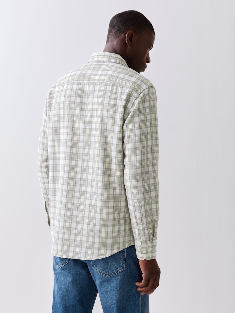 BOSS White Ricoplus Logo Check Shirt - Image 2 of 5