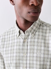 BOSS White Ricoplus Logo Check Shirt - Image 3 of 5