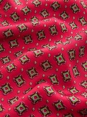 Red Geometric Foulard Print Satin Halterneck Top - Image 2 of 3